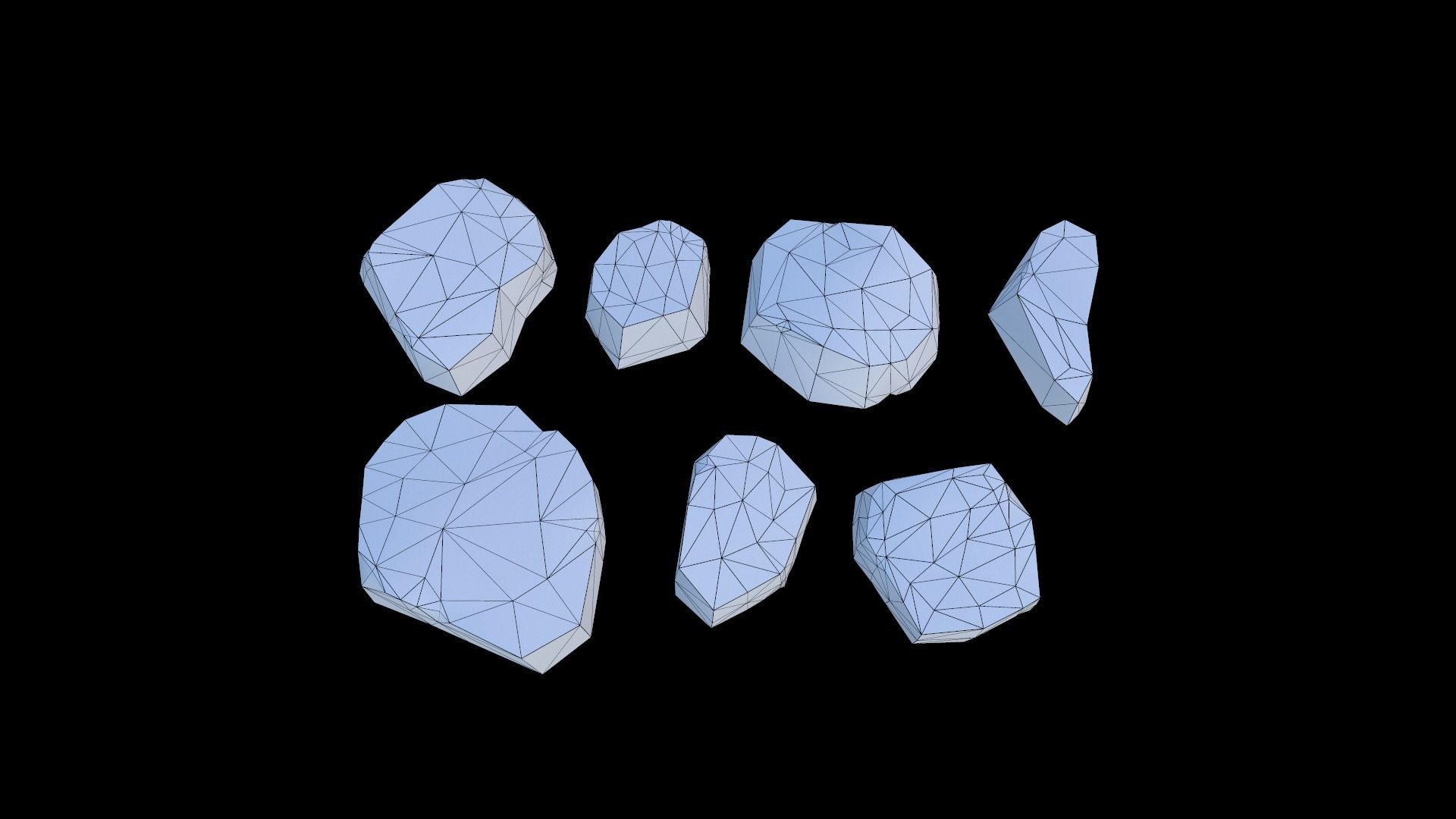 Rock Stone Low-poly 3D model_6