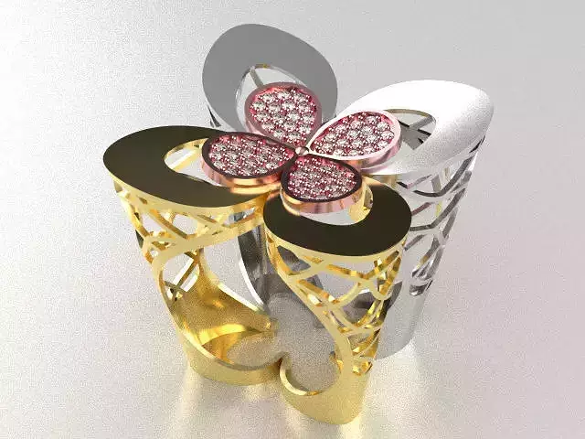 butterfly stone ring r00051