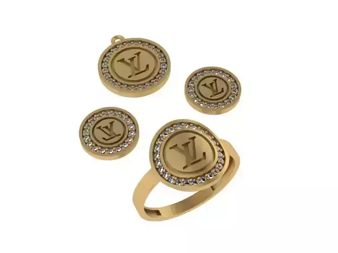 set gold louis vuitton ring