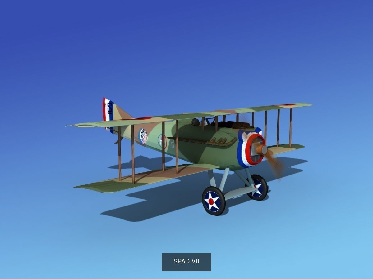 40 Historic WWI Fighters 3D Model Collection_30