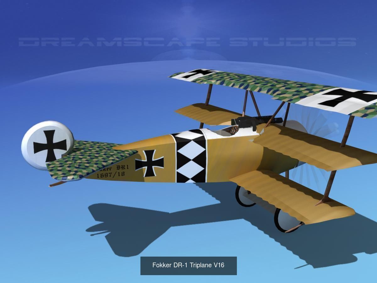 40 Historic WWI Fighters 3D Model Collection_46