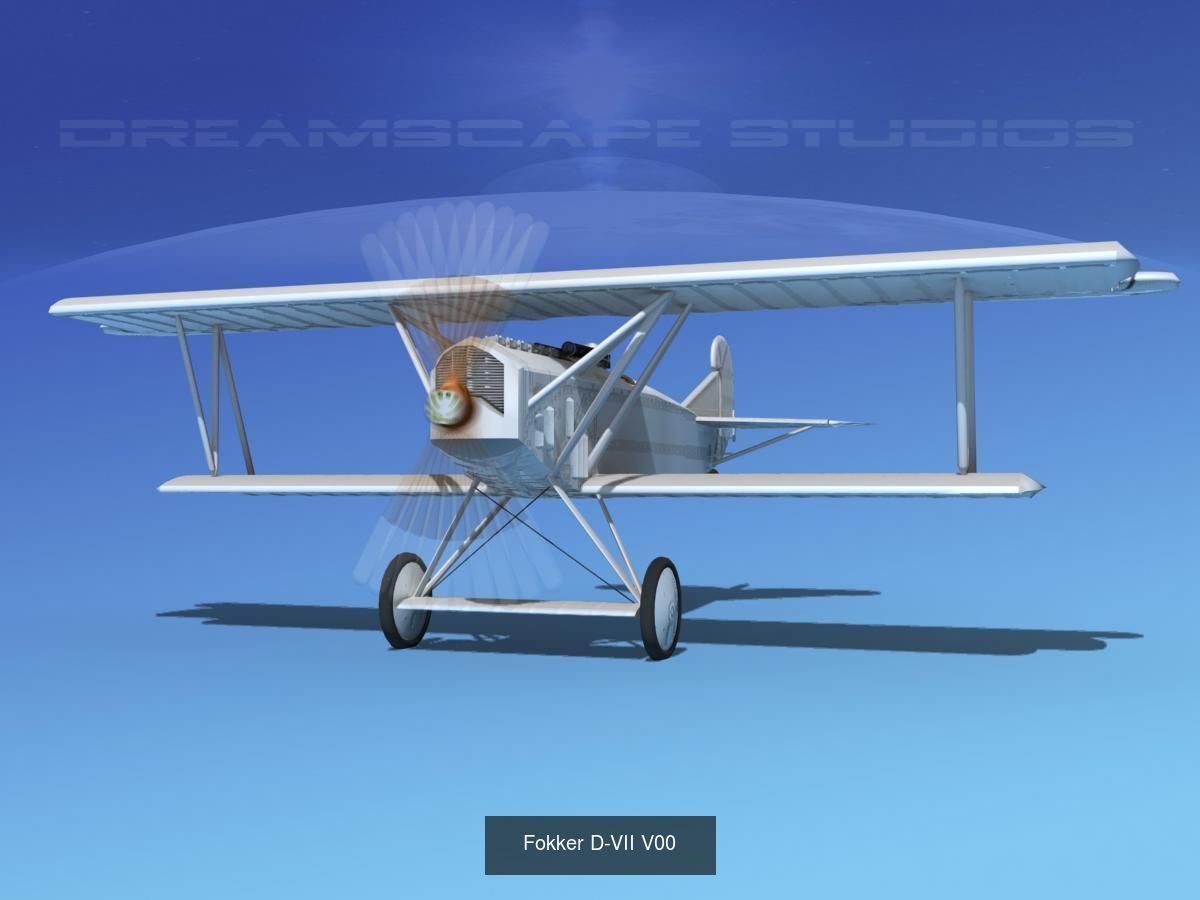 40 Historic WWI Fighters 3D Model Collection_35