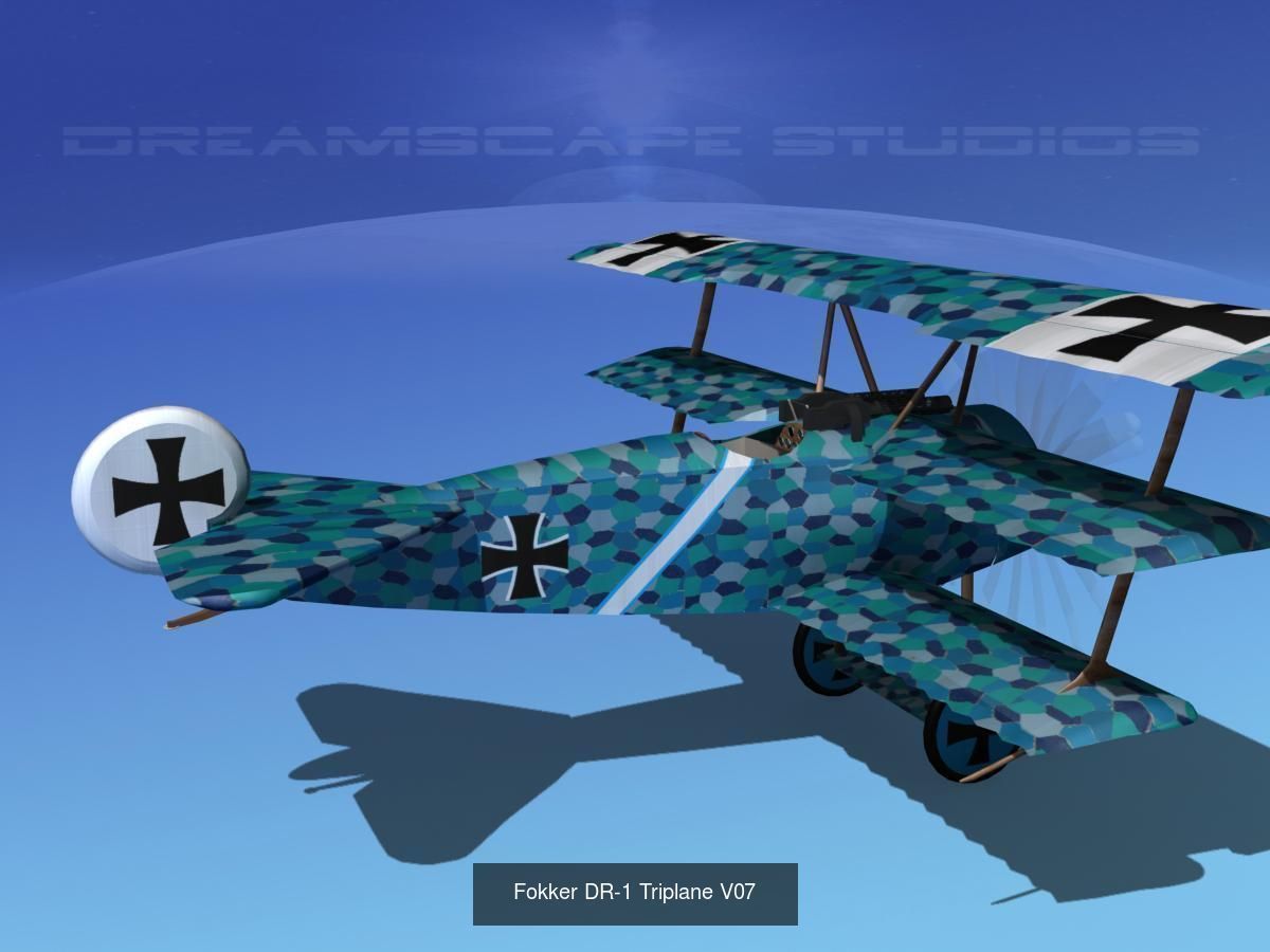 40 Historic WWI Fighters 3D Model Collection_44