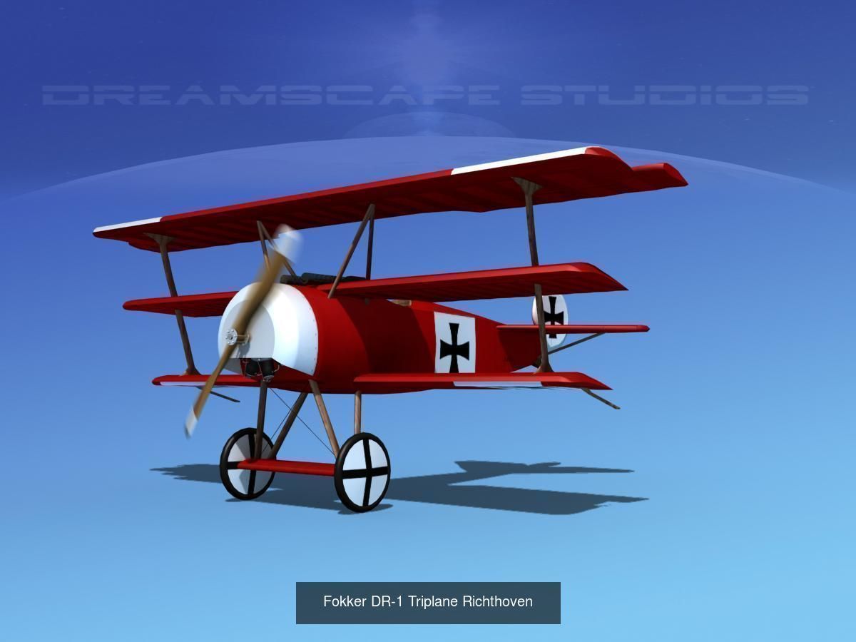 40 Historic WWI Fighters 3D Model Collection_43
