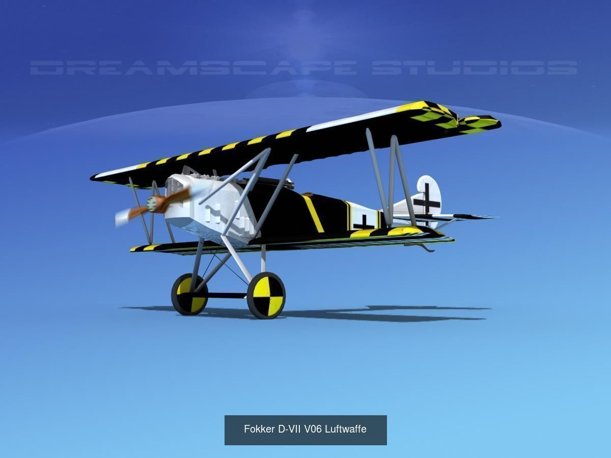 40 Historic WWI Fighters 3D Model Collection_37