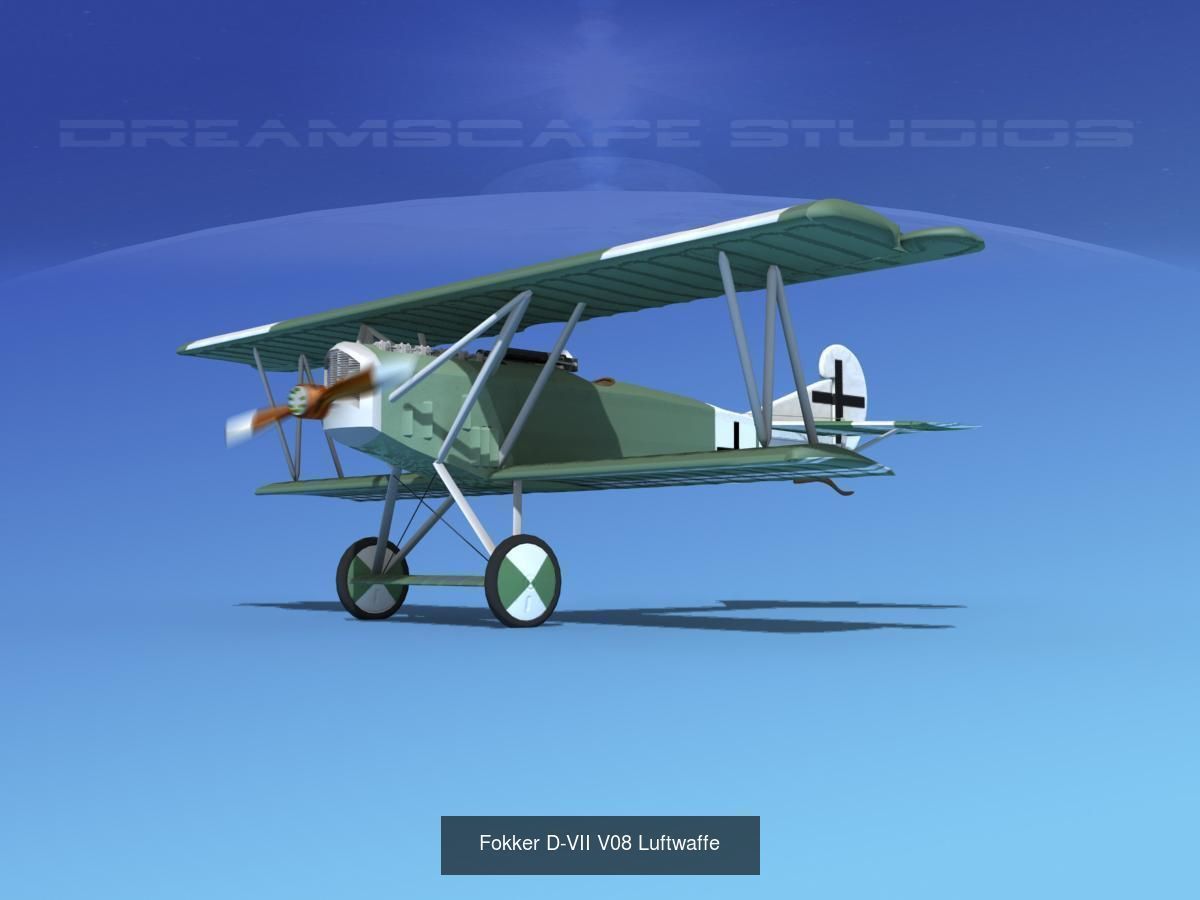 40 Historic WWI Fighters 3D Model Collection_38