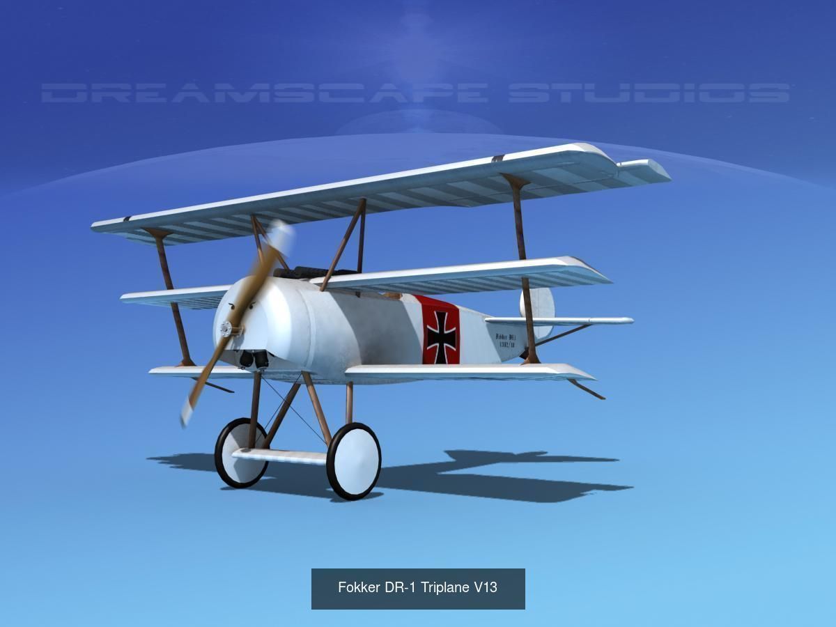 40 Historic WWI Fighters 3D Model Collection_45