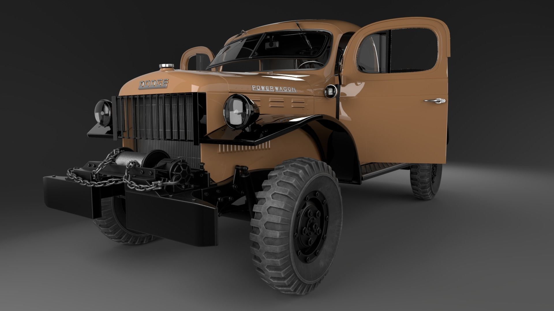 Dodge Power Wagon 1947 3D model_16
