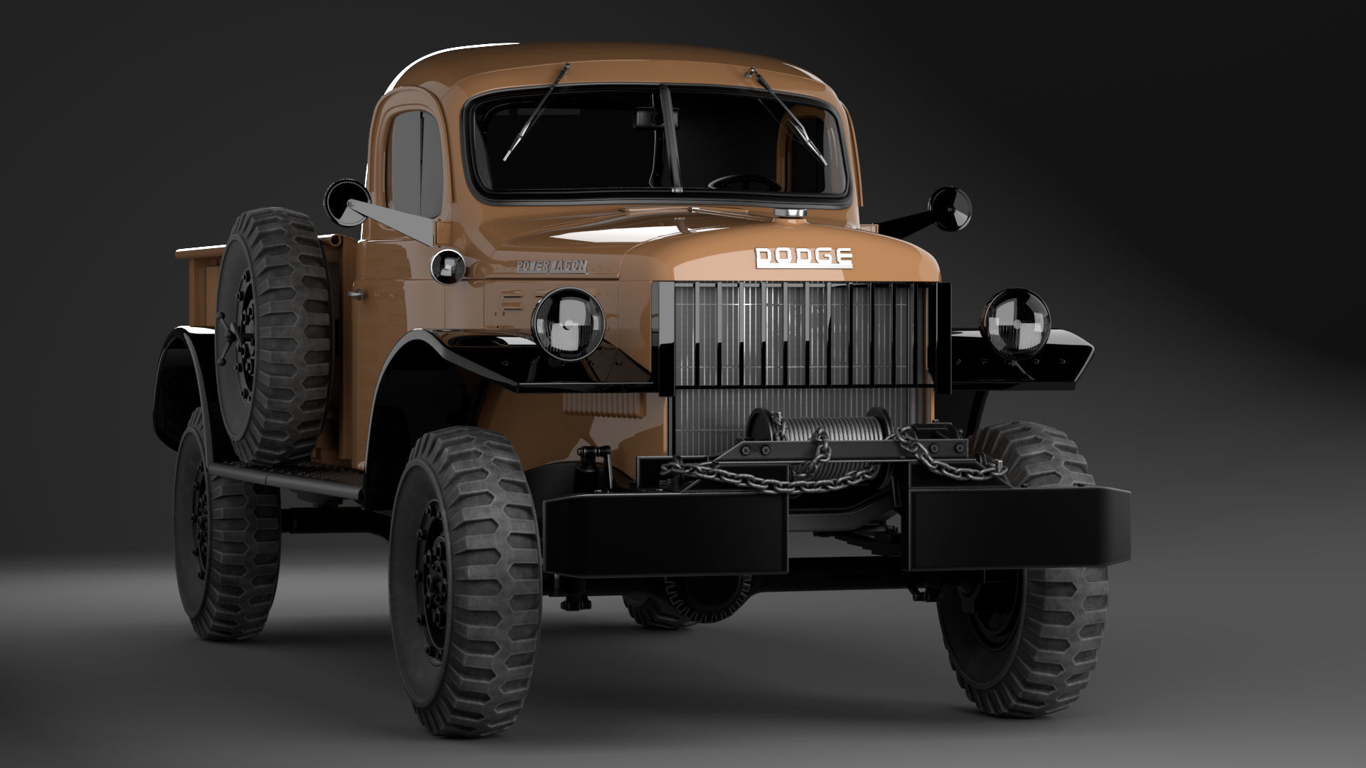 Dodge Power Wagon 1947 3D model_3