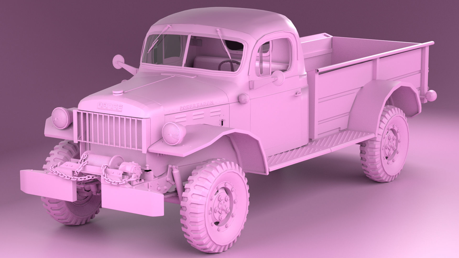 Dodge Power Wagon 1947 3D model_46