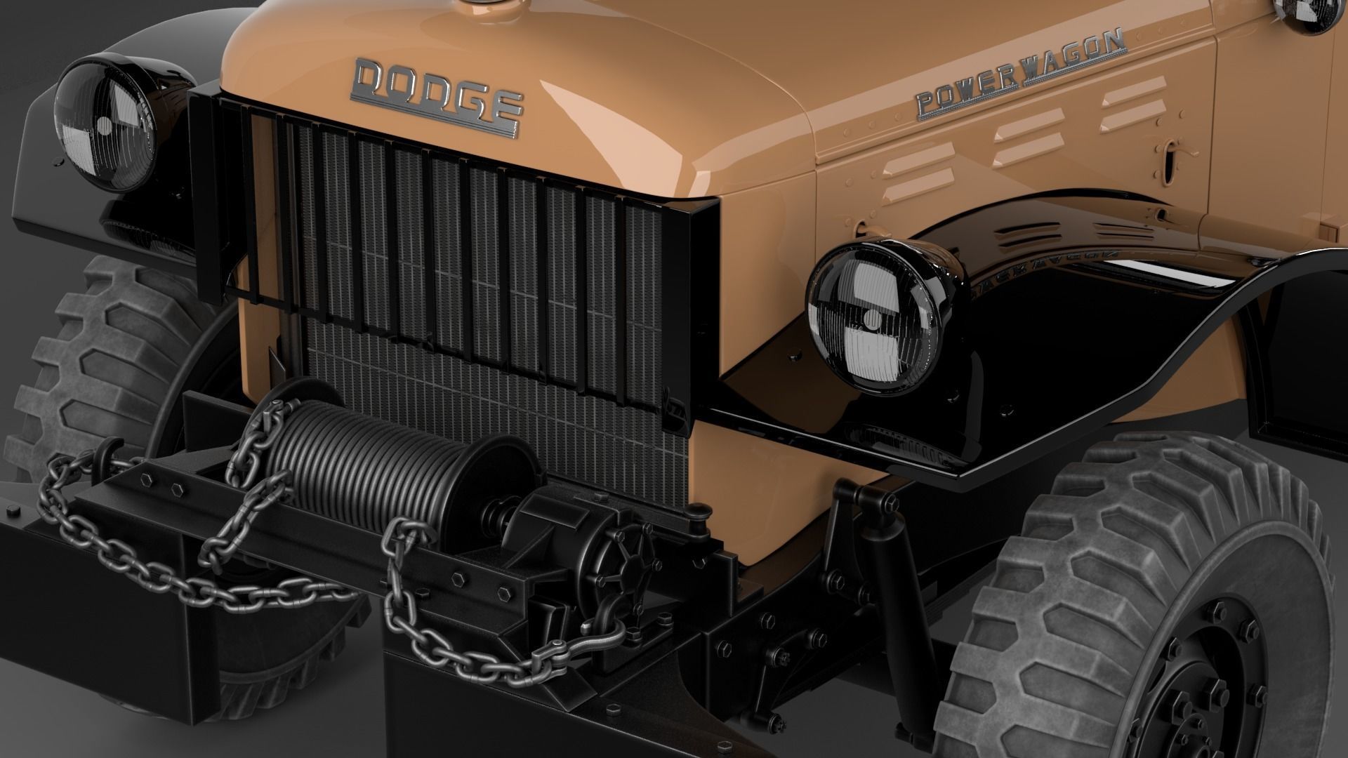 Dodge Power Wagon 1947 3D model_27