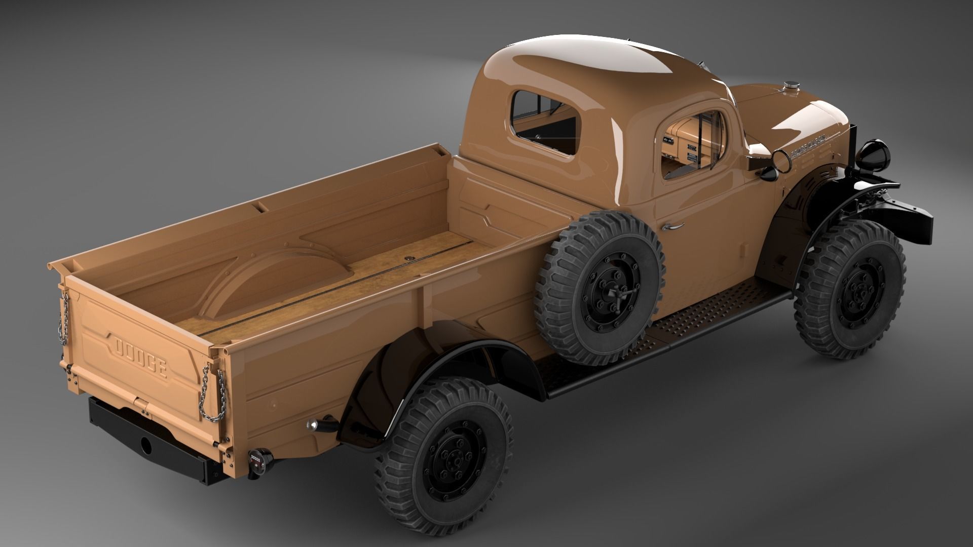 Dodge Power Wagon 1947 3D model_9