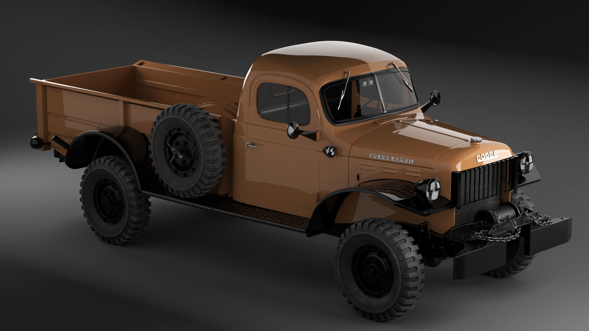 Dodge Power Wagon 1947 3D model_13