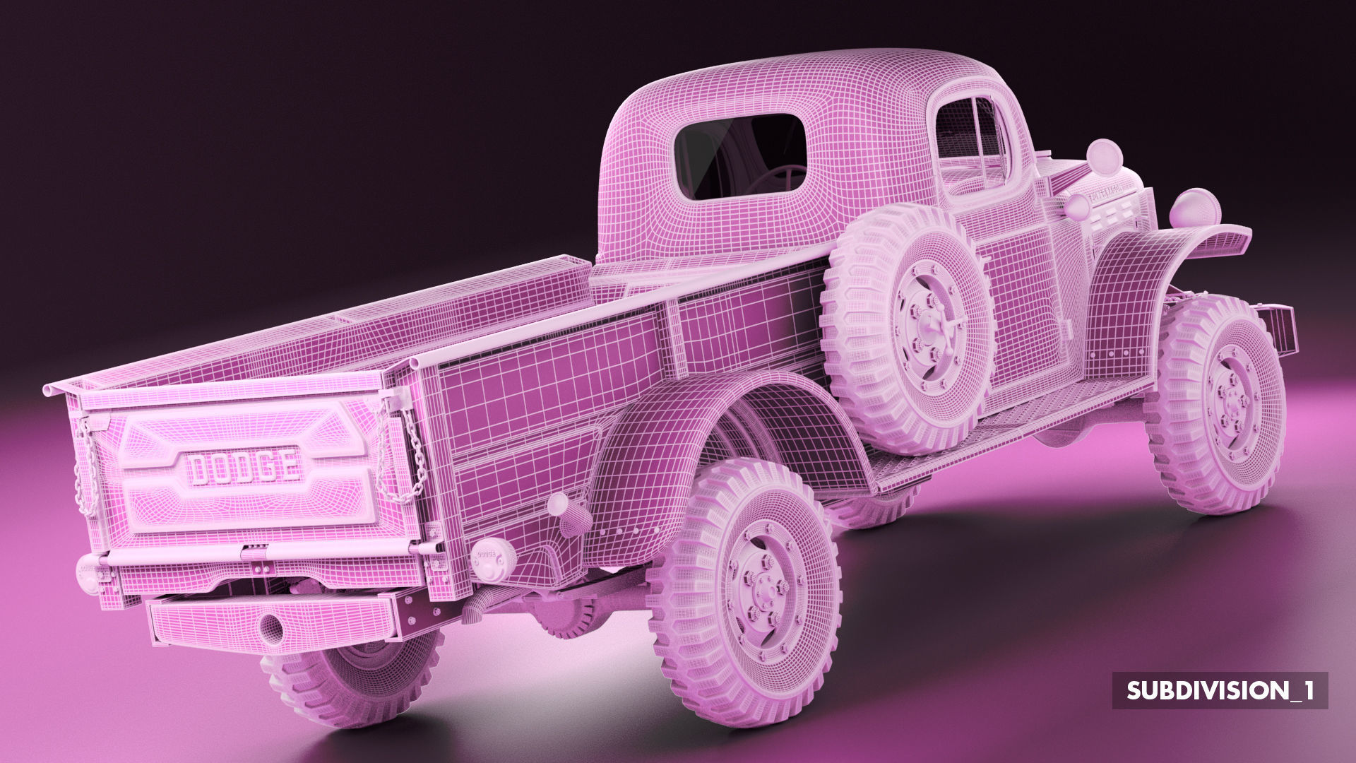 Dodge Power Wagon 1947 3D model_53