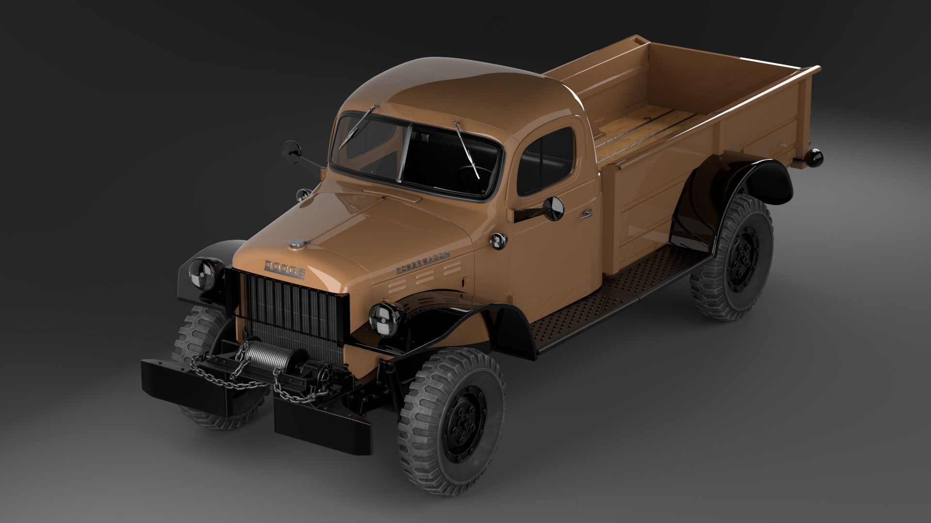 Dodge Power Wagon 1947 3D model_7