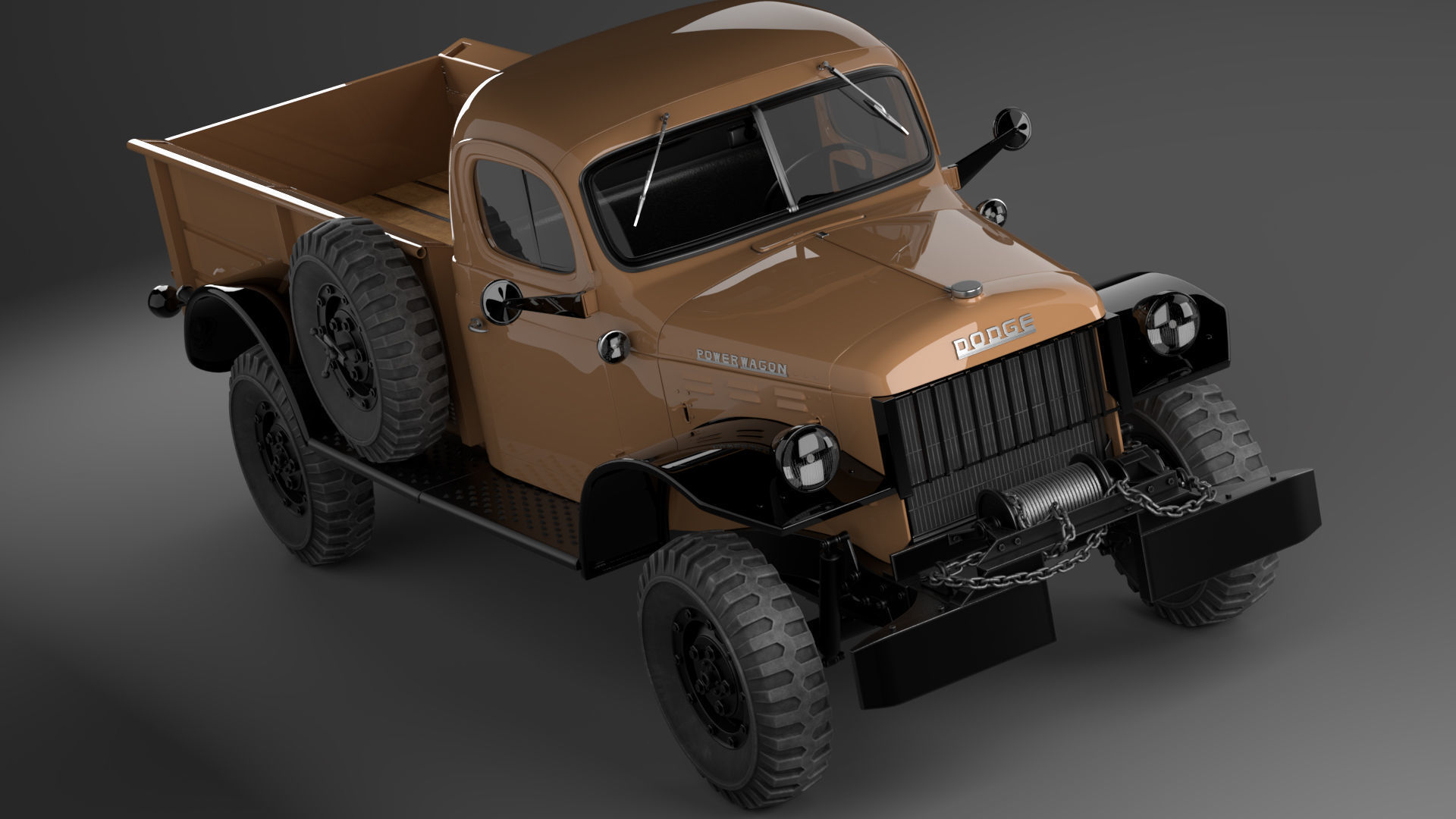 Dodge Power Wagon 1947 3D model_1