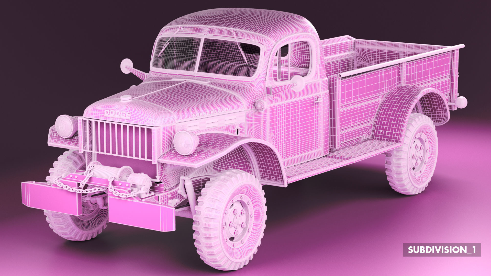 Dodge Power Wagon 1947 3D model_45