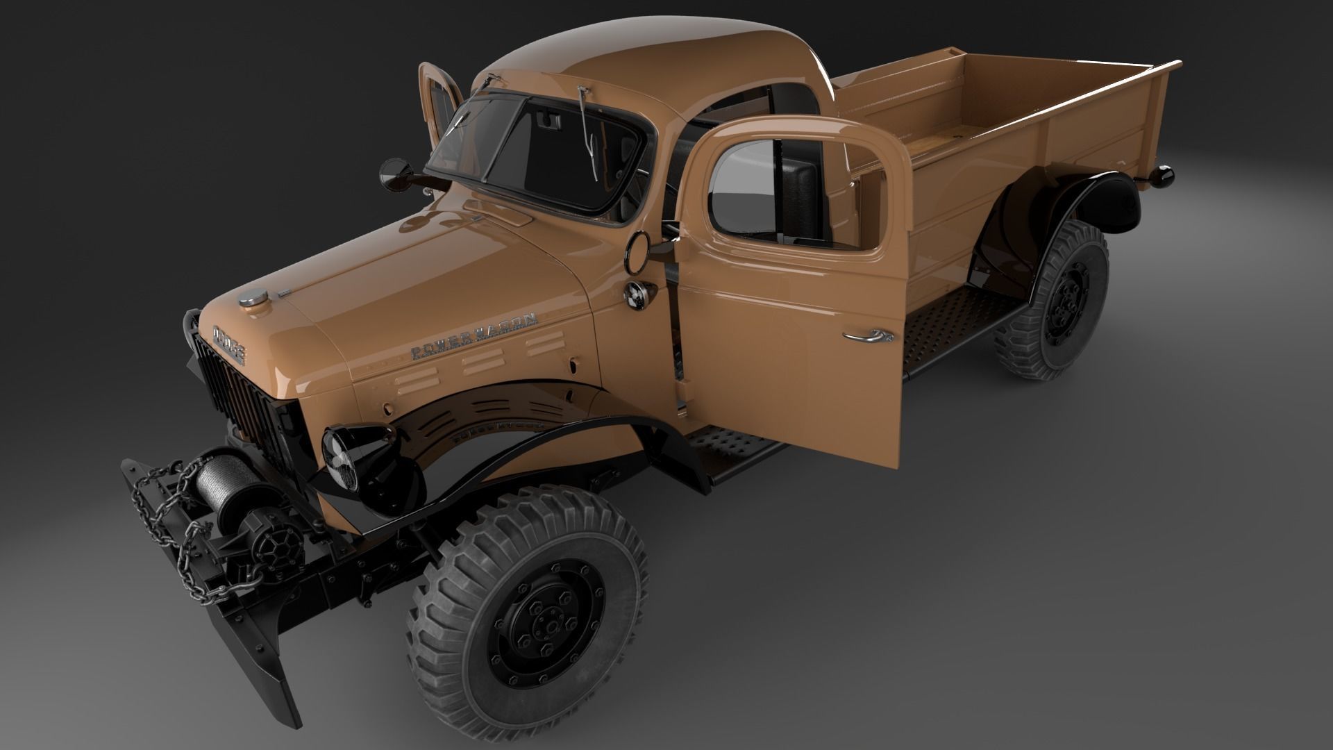 Dodge Power Wagon 1947 3D model_24