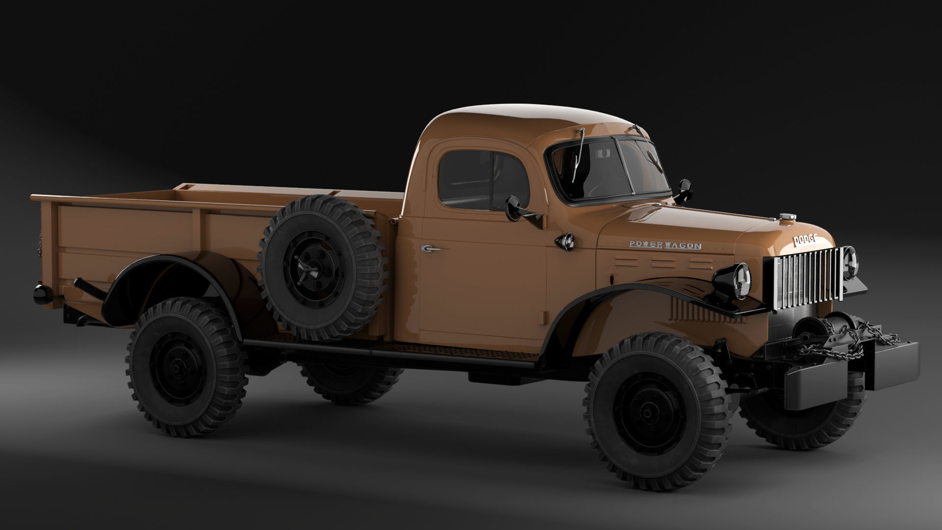 Dodge Power Wagon 1947 3D model_12