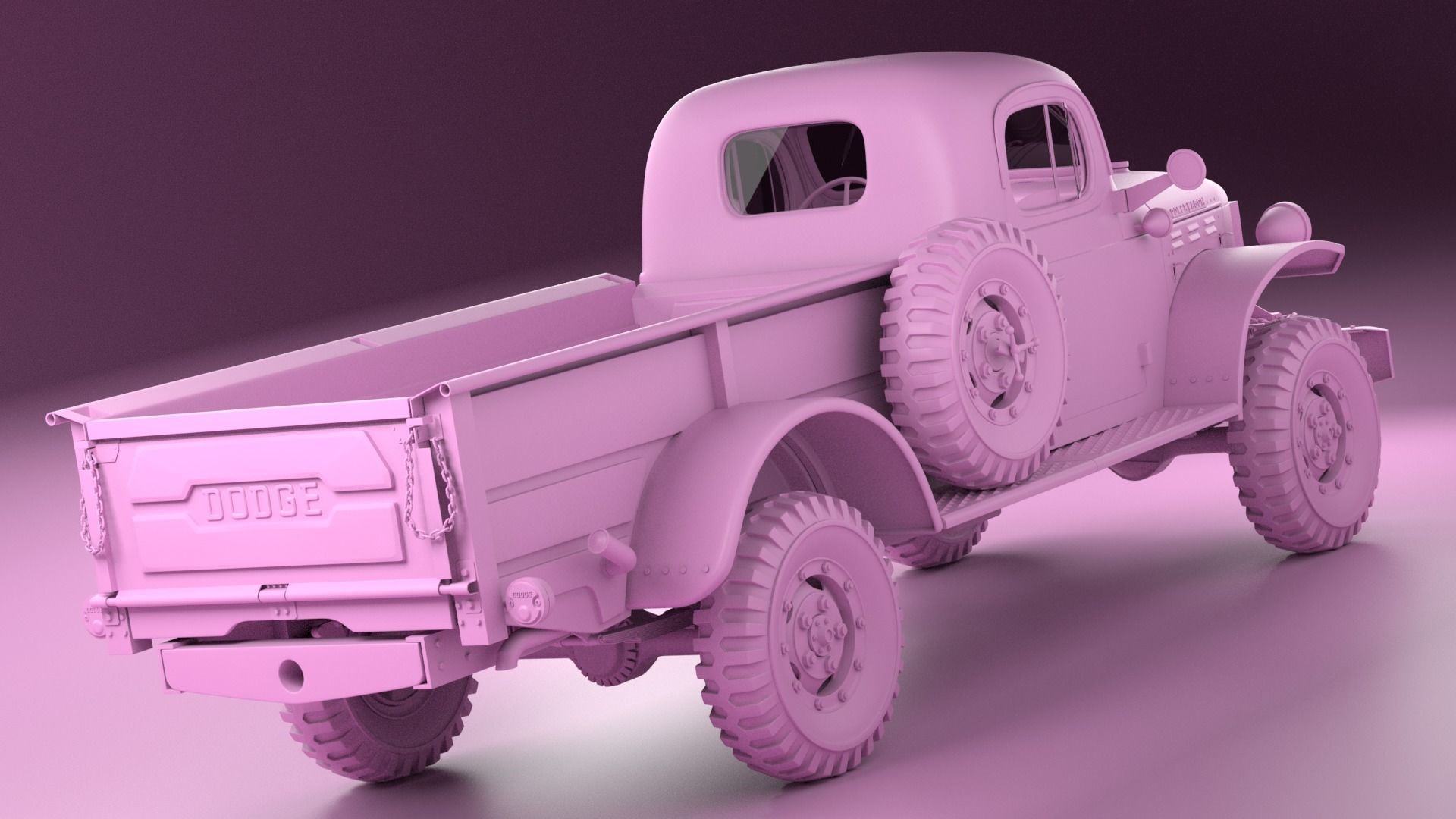 Dodge Power Wagon 1947 3D model_52