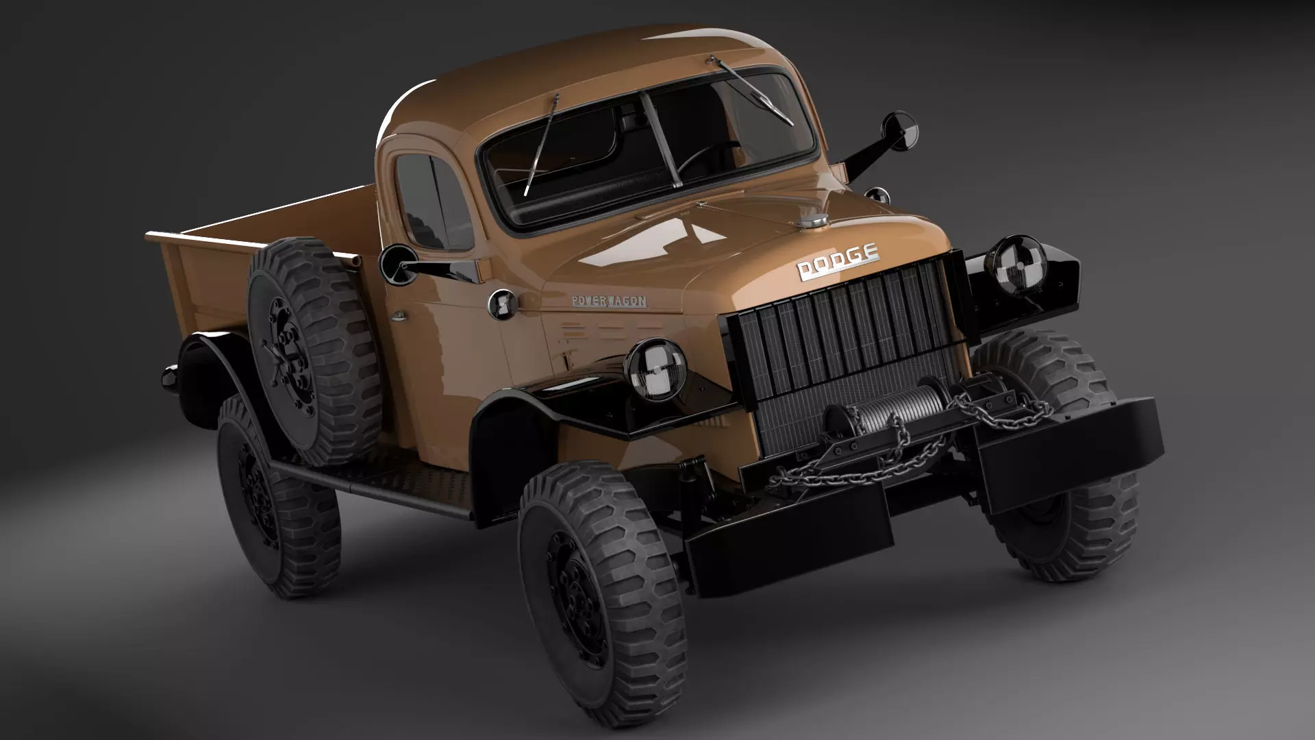 Dodge Power Wagon 1947 3D model_0