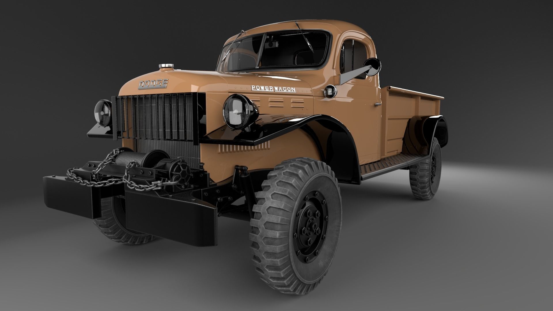 Dodge Power Wagon 1947 3D model_14