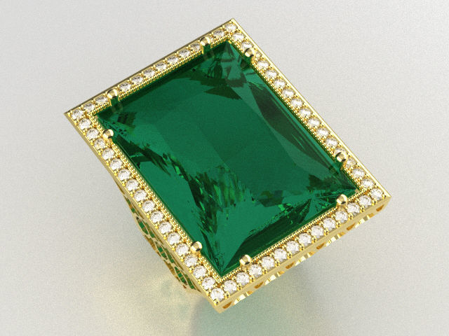 big stone square r00057 3D print model_1