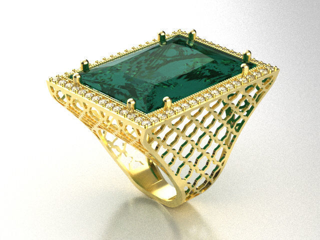 big stone square r00057 3D print model_3