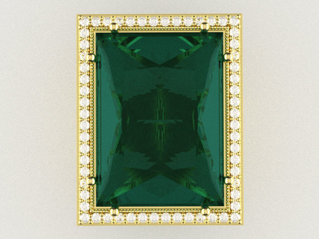 big stone square r00057 3D print model_5