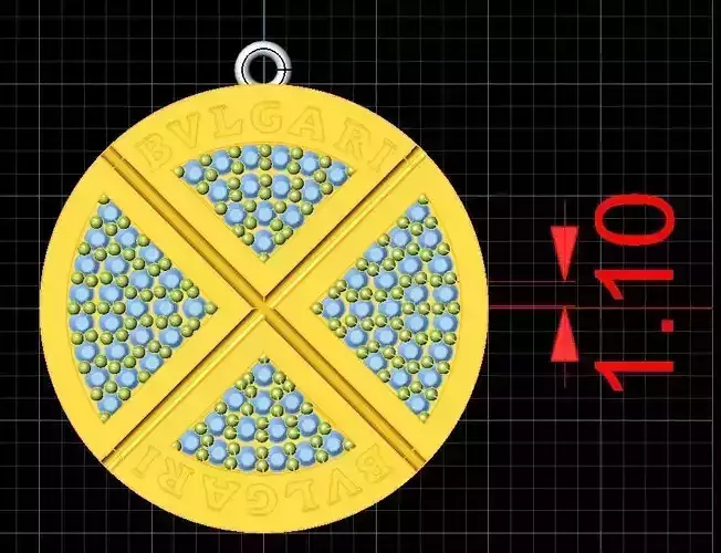 Bvlgari set x-men medallion with crystals