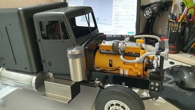 CAT 3406C - Caterpillar Diesel Motor 1-14 Tamiya 3D print model