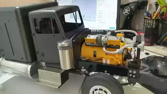 CAT 3406C - Caterpillar Diesel Motor 1-14 Tamiya 3D print model