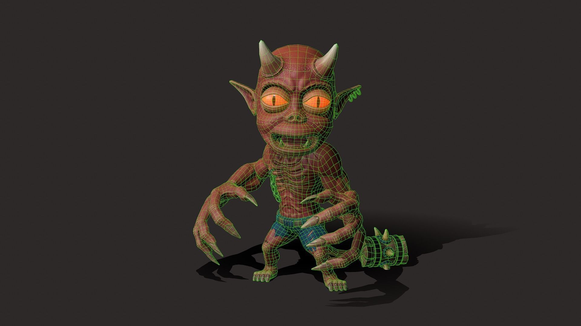 3D model Small Daemon - Game Ready VR / AR / low-poly rigged animated ...