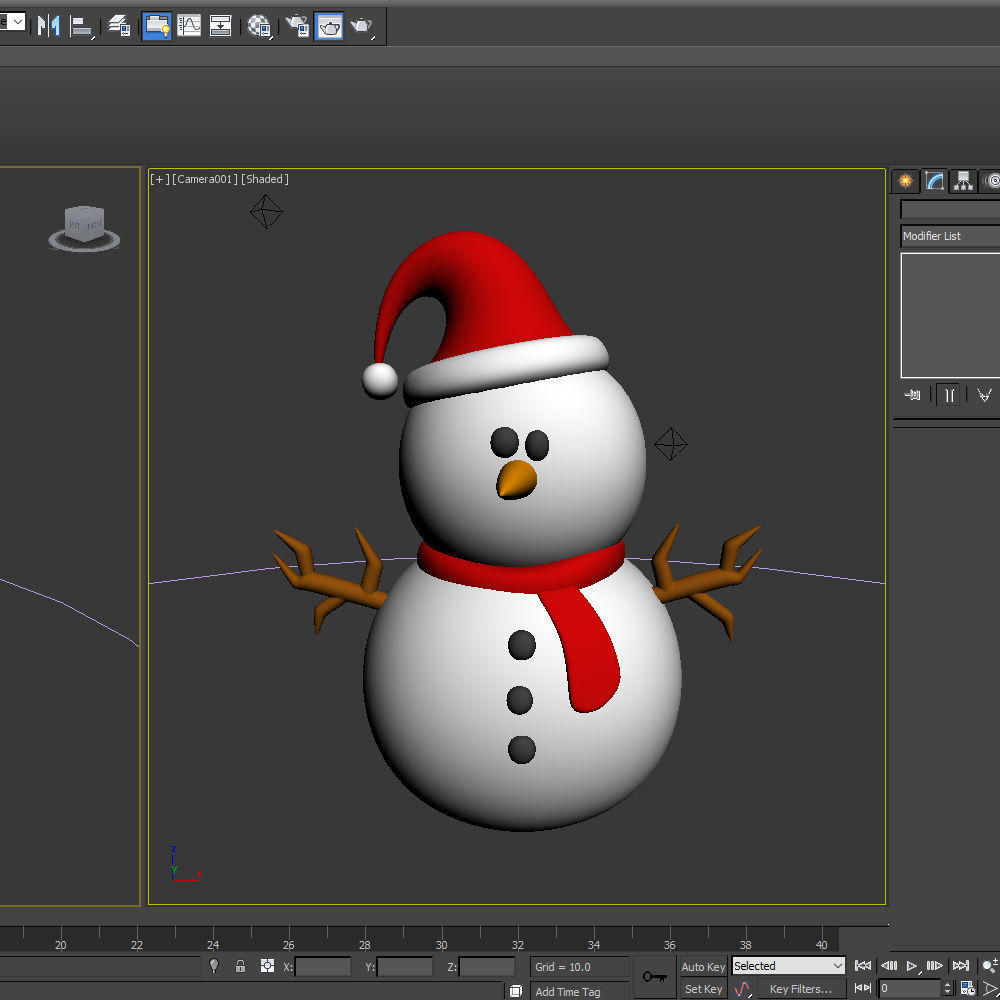 Snowman Cartoon 3D model_15