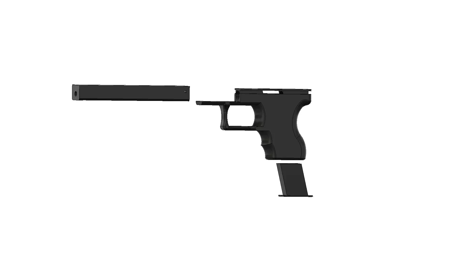 Glock 26 inspired 3d model 3D print model_0