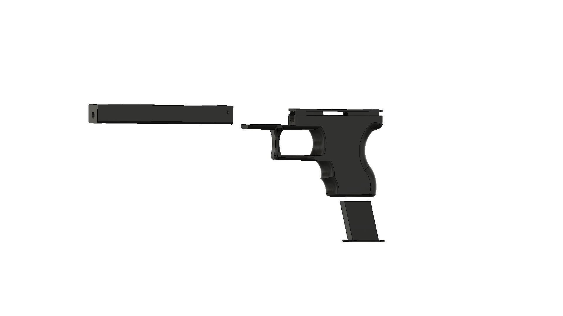 Glock 26 inspired 3d model 3D print model_3