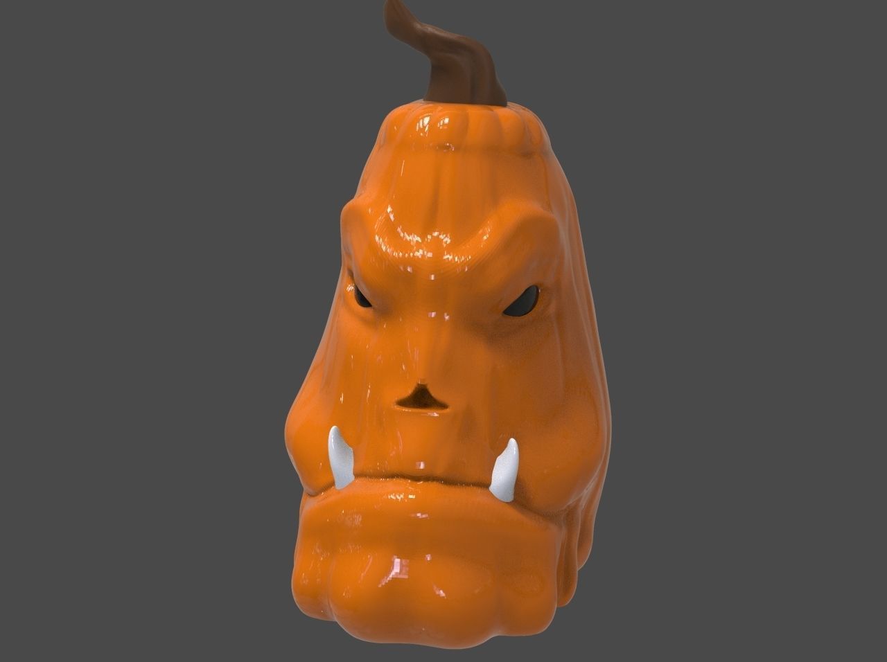 Evil Pumkin 3D print model_1