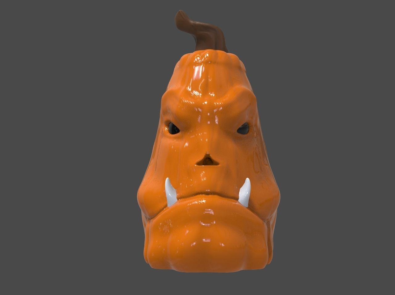 Evil Pumkin 3D print model_4