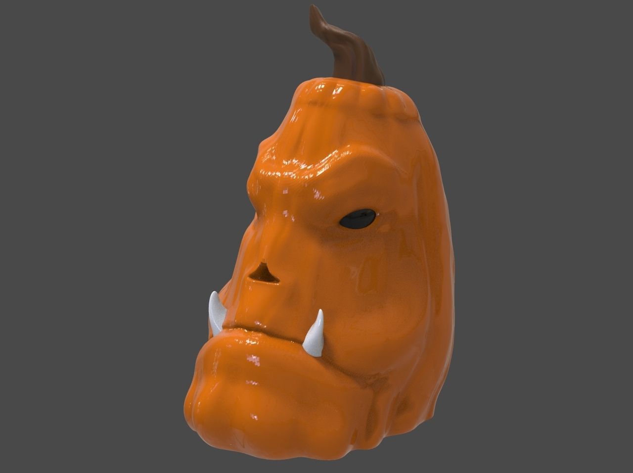 Evil Pumkin 3D print model_2