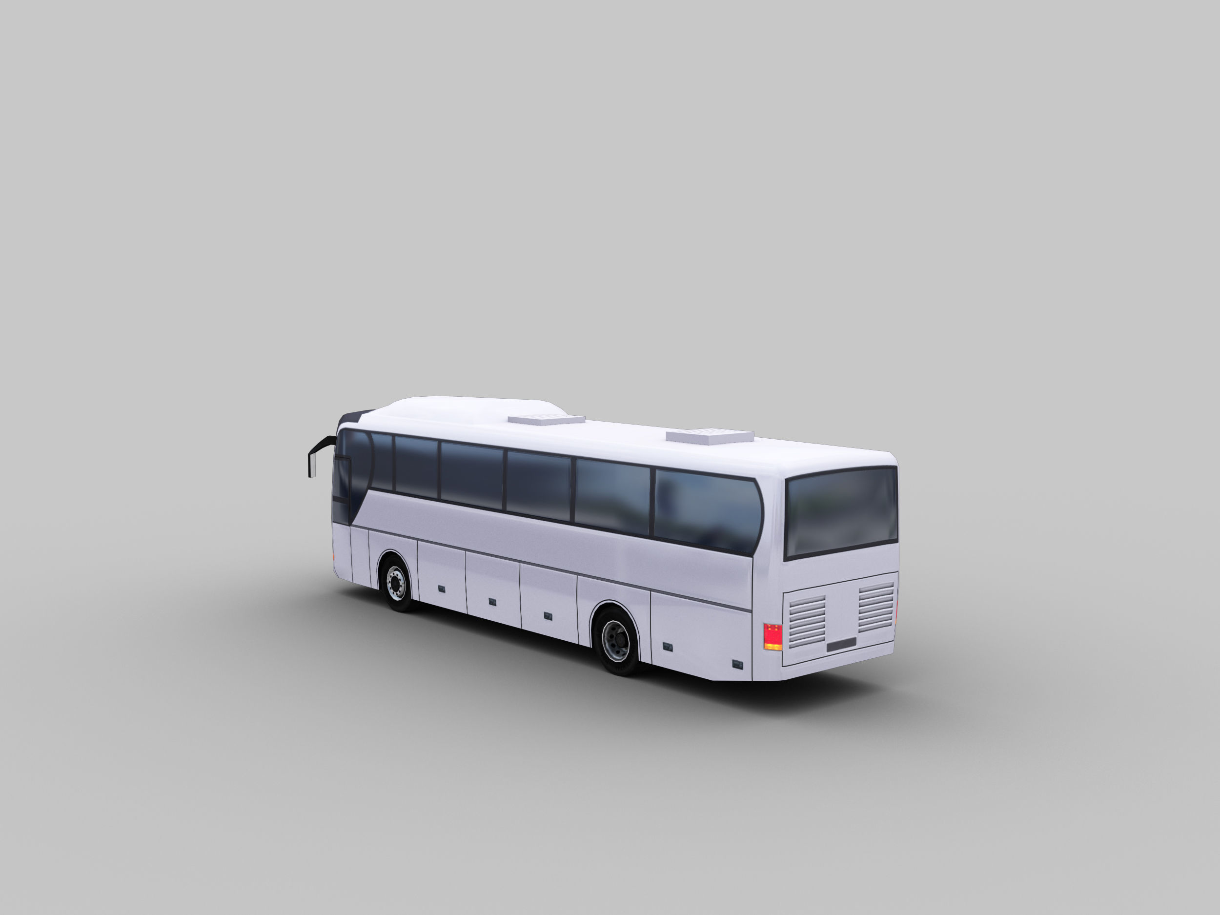 Low Poly Coach Bus Low-poly 3D model_3