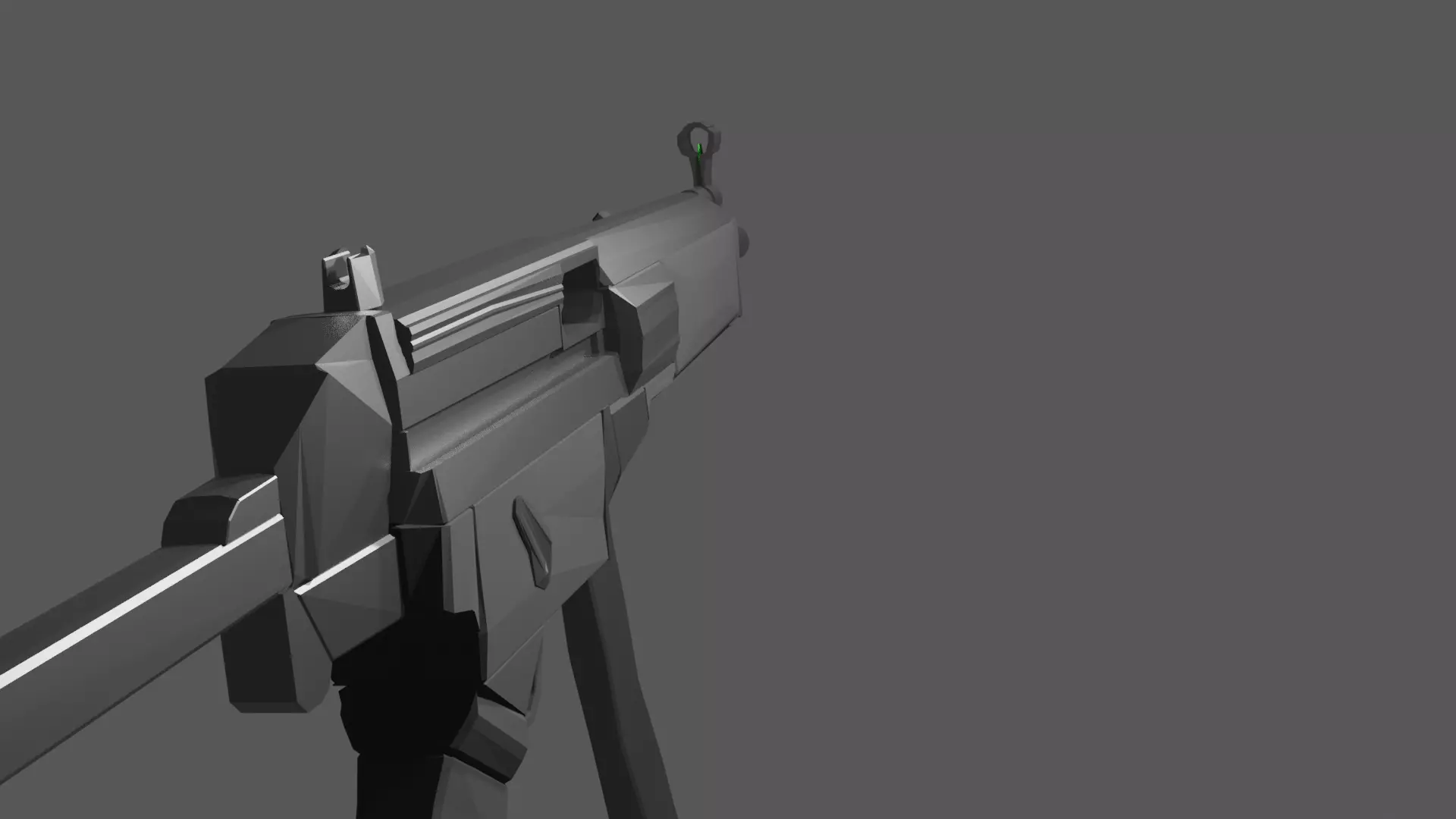 Mp5-LowPoly gun Free low-poly 3D model_0