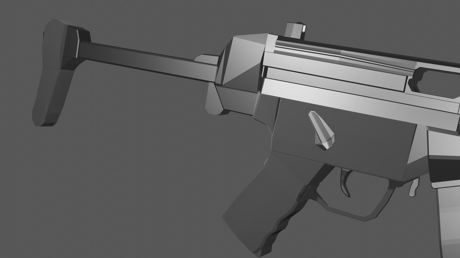 Mp5-LowPoly gun Free low-poly 3D model_2