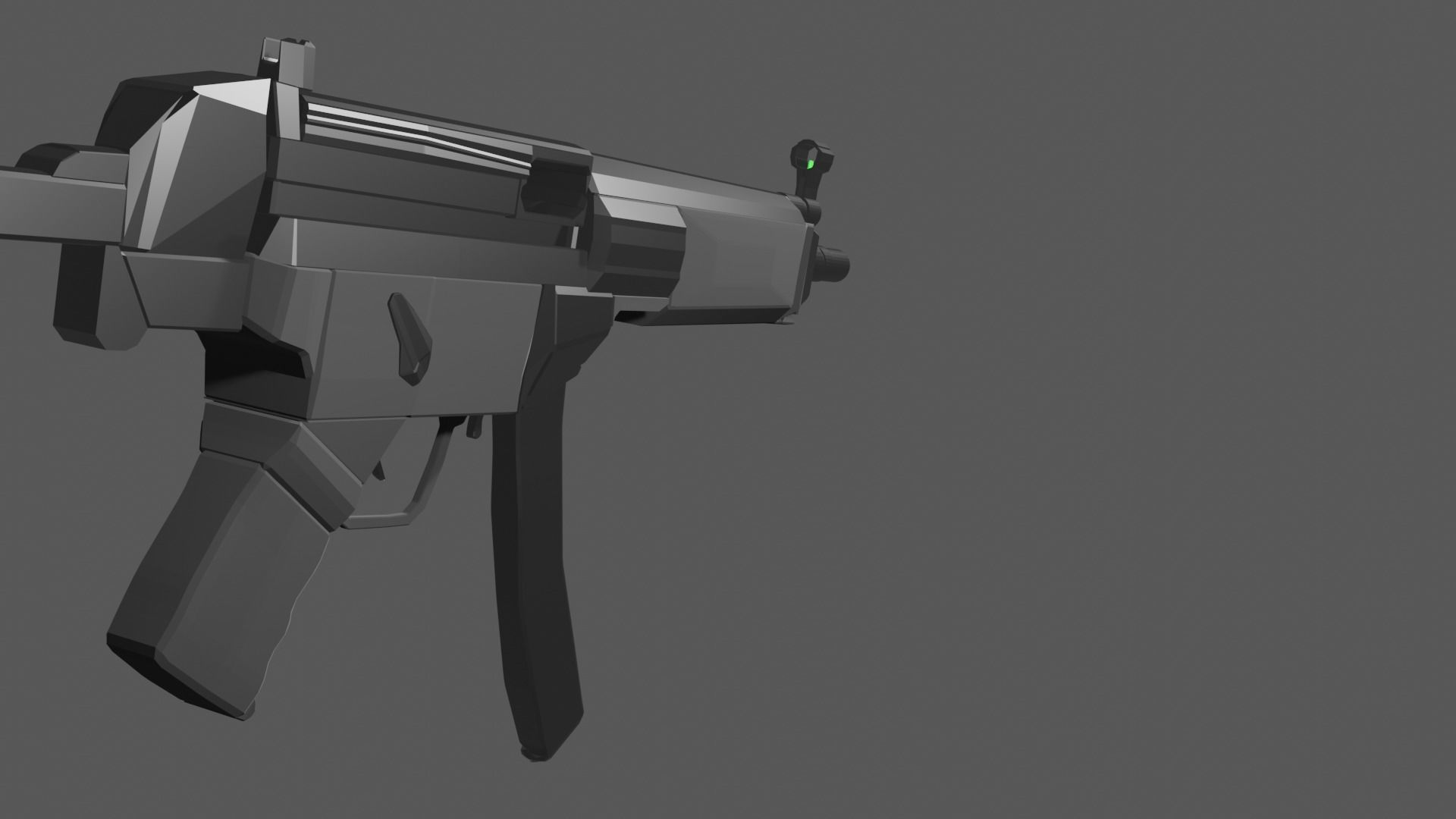 Mp5-LowPoly gun Free low-poly 3D model_4