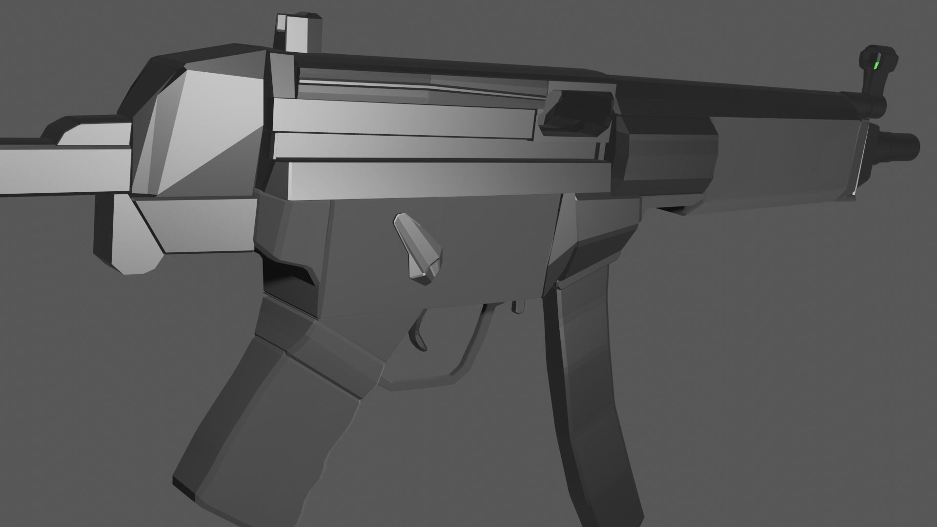 Mp5-LowPoly gun Free low-poly 3D model_3