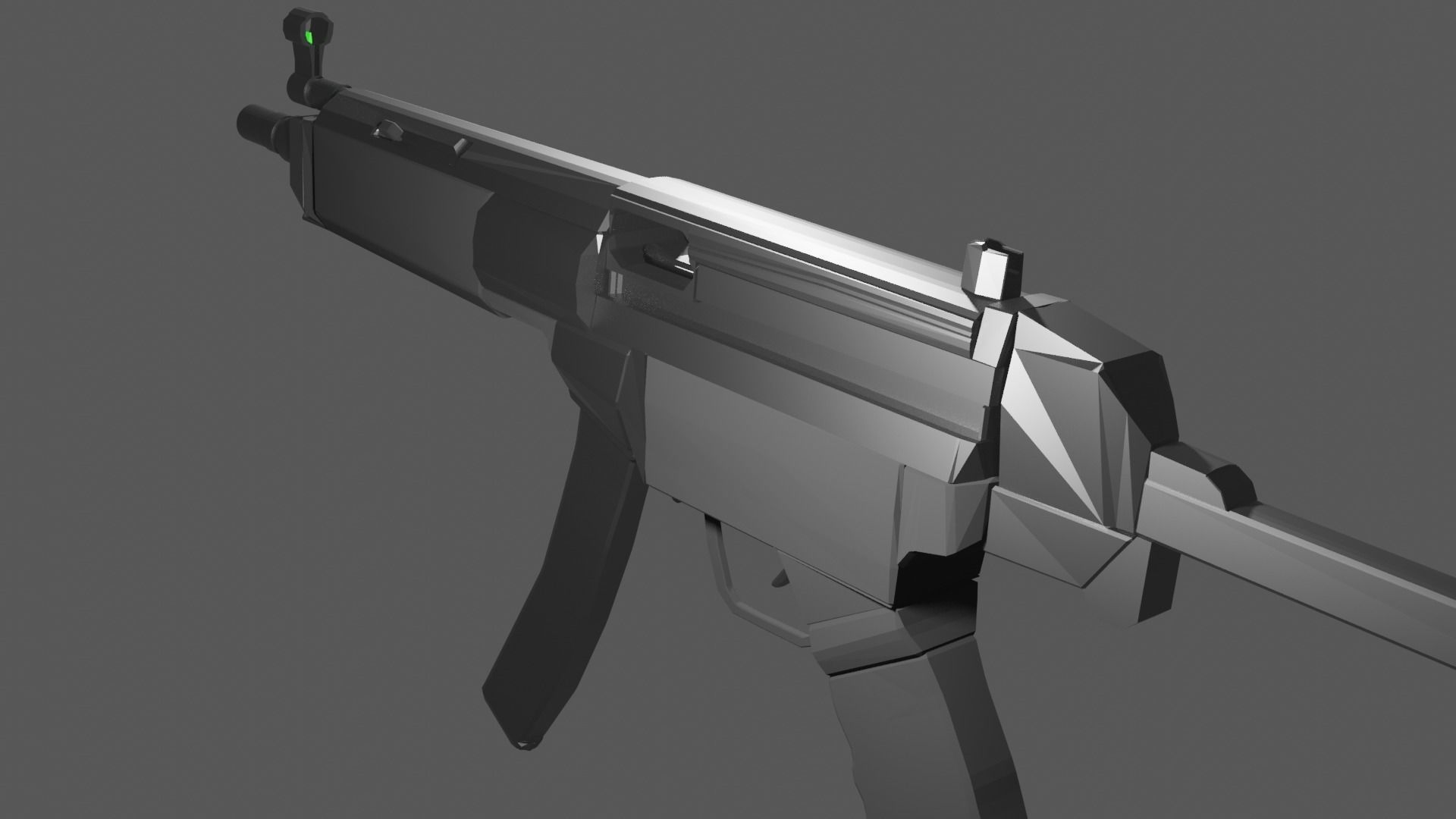 Mp5-LowPoly gun Free low-poly 3D model_5
