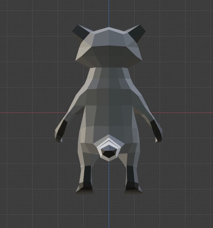 Low Poly Raccoon Free low-poly 3D model_2