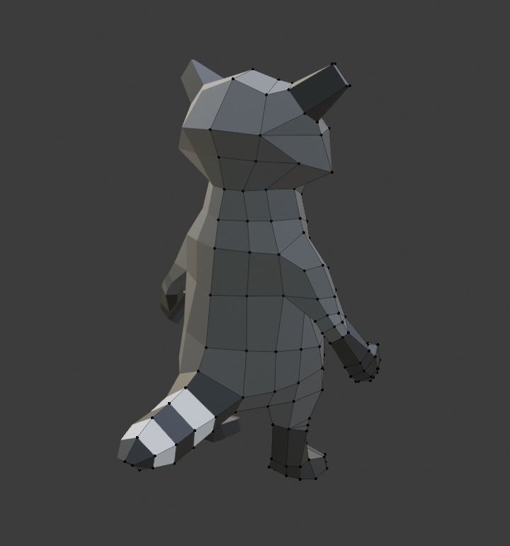 Low Poly Raccoon Free low-poly 3D model_4