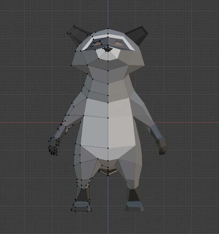Low Poly Raccoon Free low-poly 3D model_1