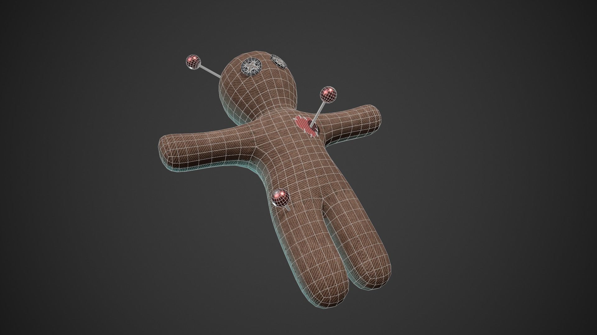 Voodoo Doll  Low-poly 3D model_9