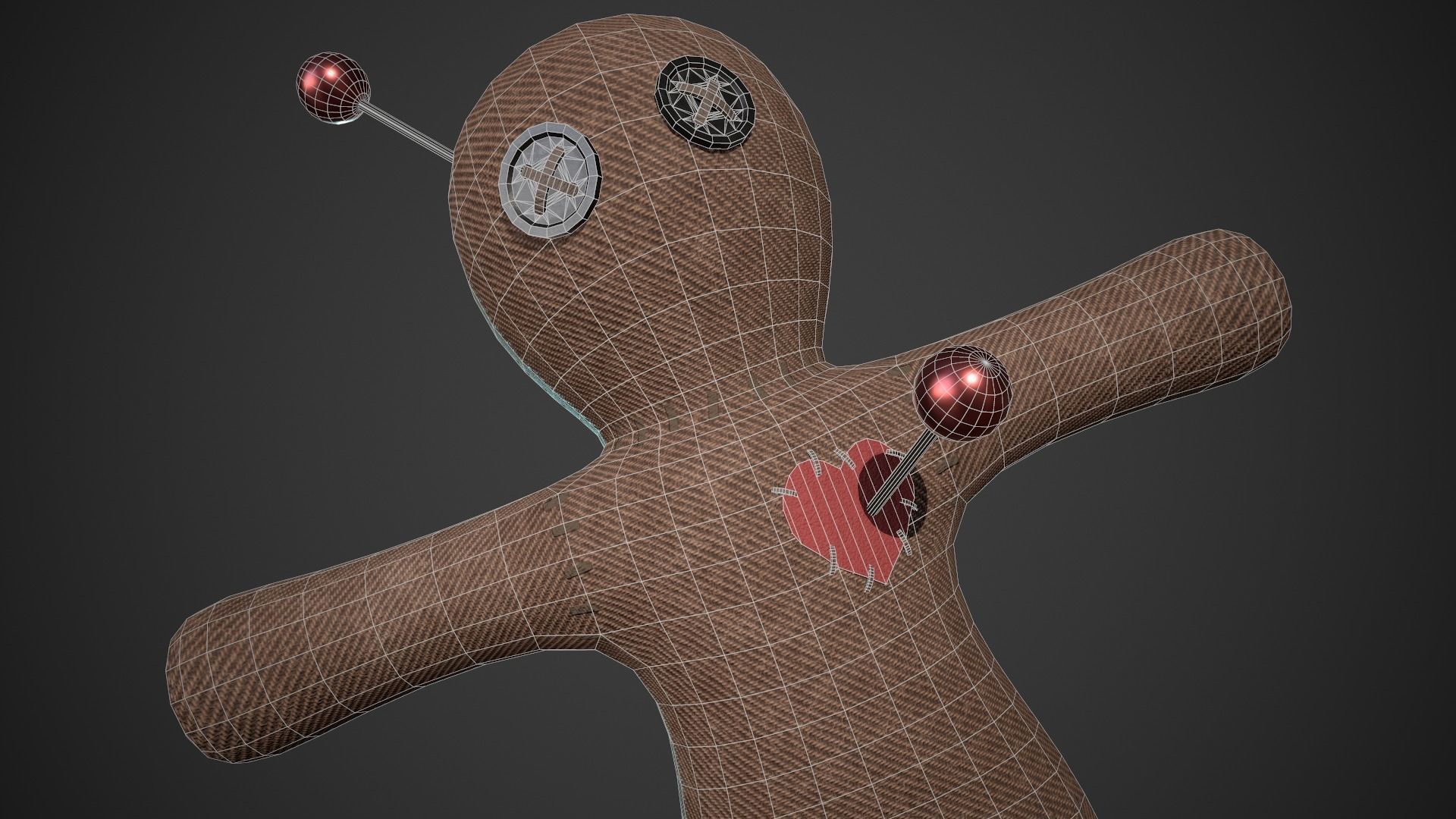 Voodoo Doll  Low-poly 3D model_10